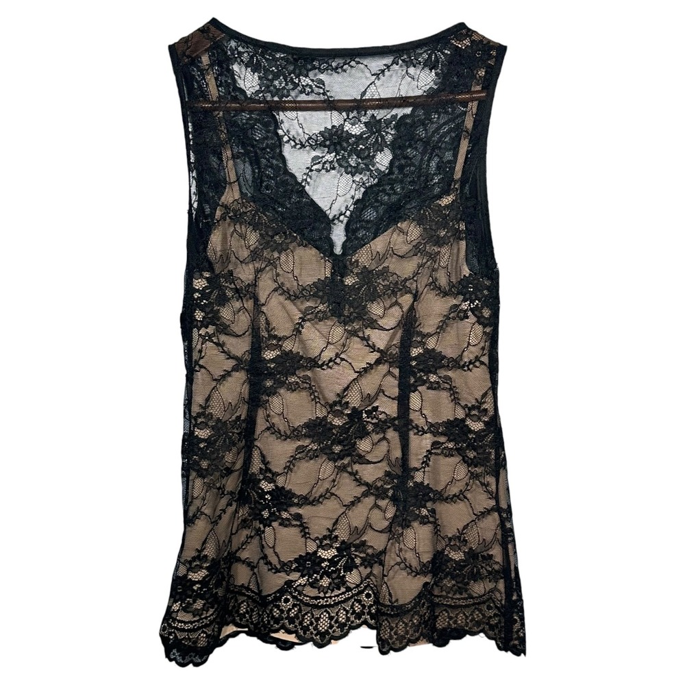 Womens Fairy Grunge Black Lace Babydoll Top Sz 0 Whimsigoth Overlay Romantic - Picture 6 of 10